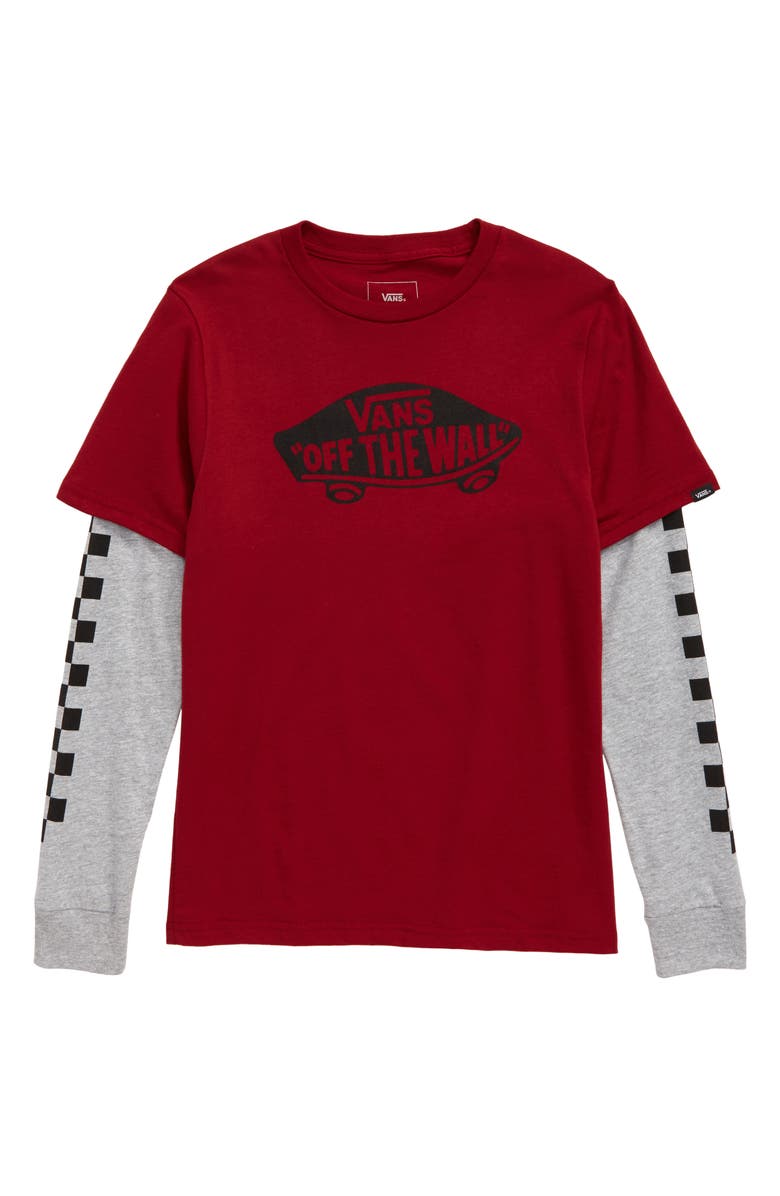 Vans Off the Wall Twofer Layered T-Shirt, Main, color,