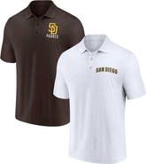 FANATICS Men's Fanatics Branded Brown/White San Diego Padres Two-Pack Logo Lockup Polo Set