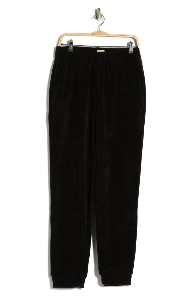 FLEECE FACTORY Plush Sueded Joggers, Alternate, color, Black