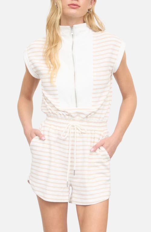 Joa J.o.a. Tie Waist Romper In Multi