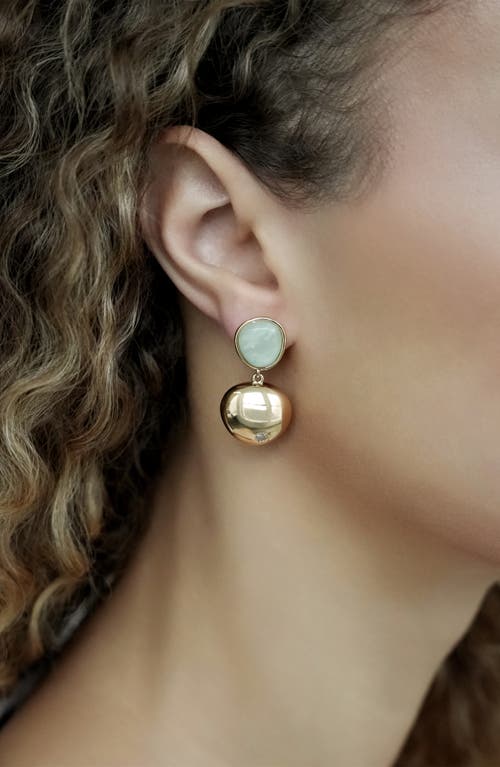 Ettika Stardust Sphere Drop Earrings In Amazonite And Gold