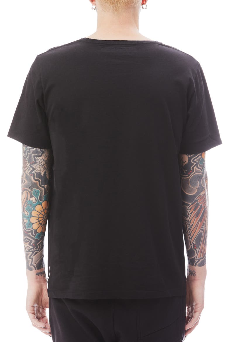 Regular Fit Basic Logo Crewneck Cotton T-Shirt, Alternate, color, BLACK