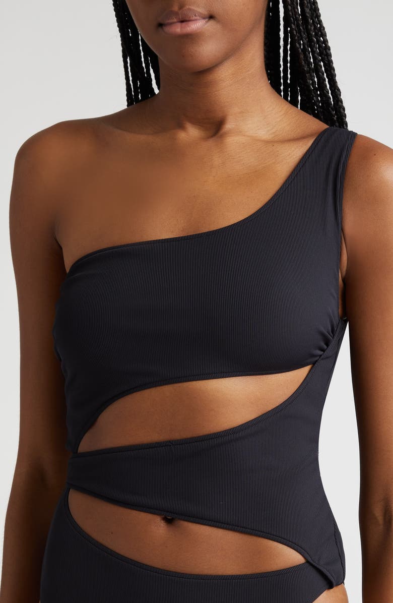K.NGSLEY Naomi Slashed One-Piece Swimsuit, Alternate, color, 