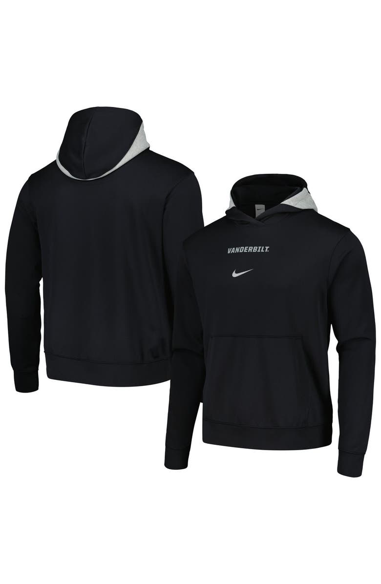Nike Men's Nike Black Vanderbilt Commodores Basketball Spotlight Performance Pullover Hoodie, Main, color, 