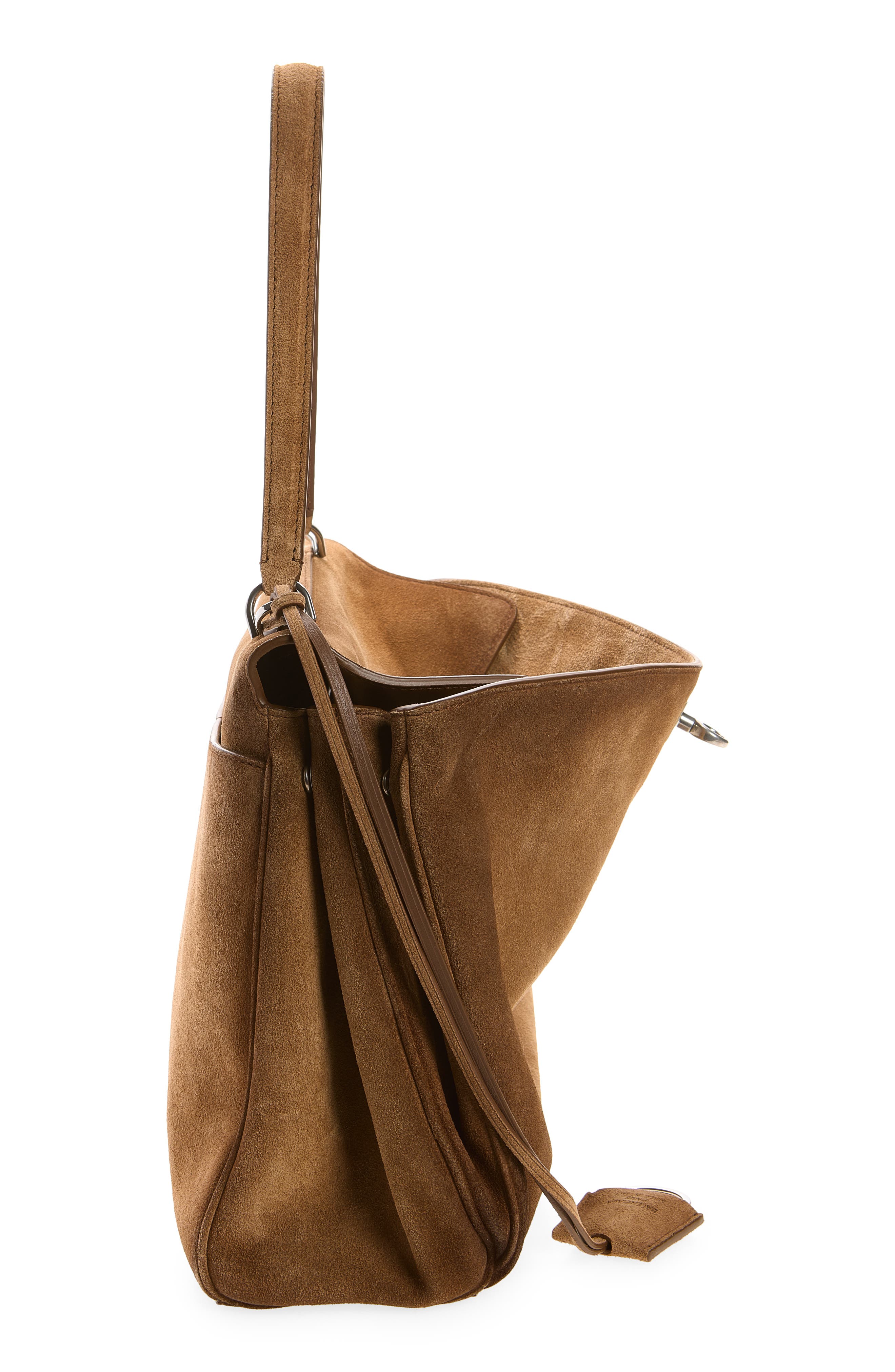 Medium Rodeo Suede Shoulder Bag, Alternate, color, 2533 CAMEL
