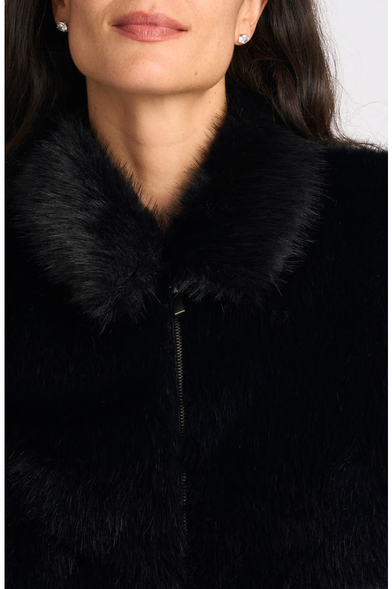 Faux Fur Bomber Jacket, Alternate, color, RICH BLACK 060