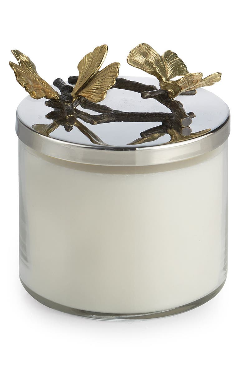 'Butterfly Ginkgo' Candle, Main, color, GOLD
