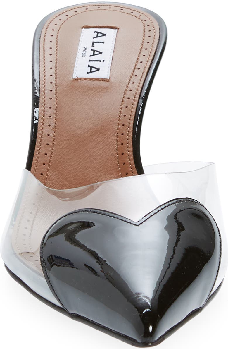 Alaïa Love Heart Pointed Toe Mule, Alternate, color,