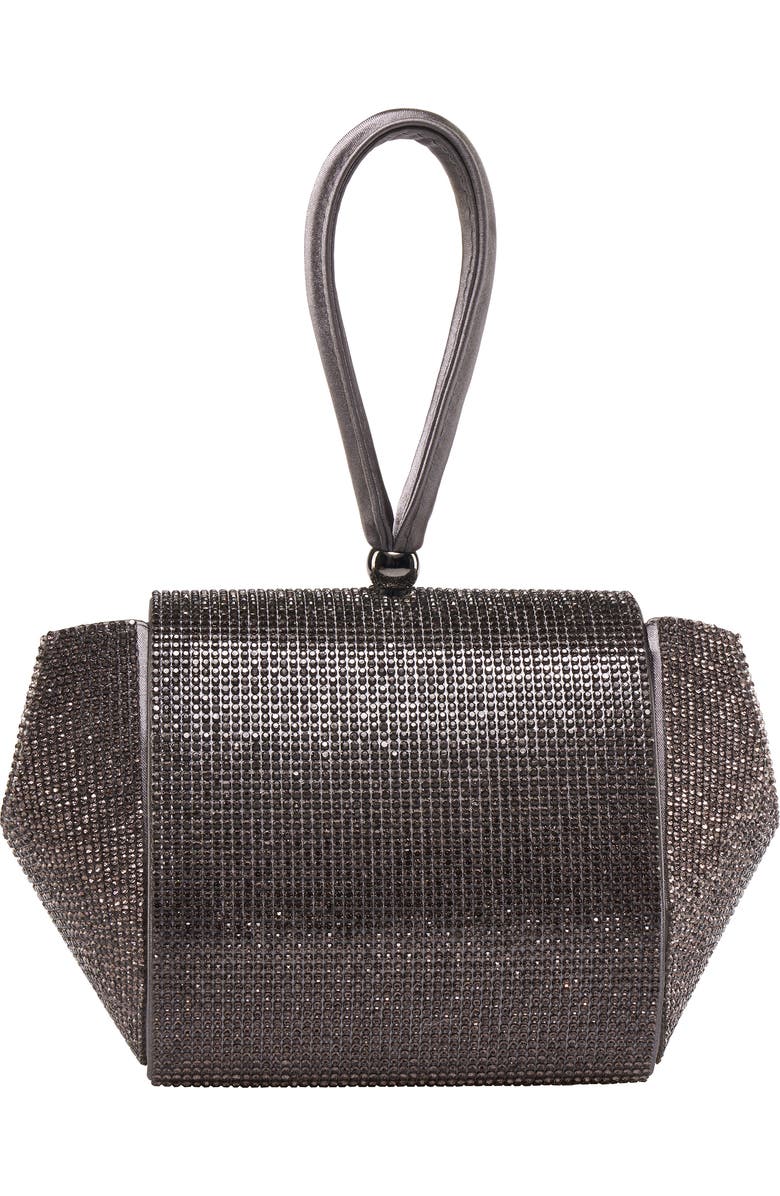 LADY COUTURE Architectural Rhinestone Evening Bag, Alternate, color, Pewter