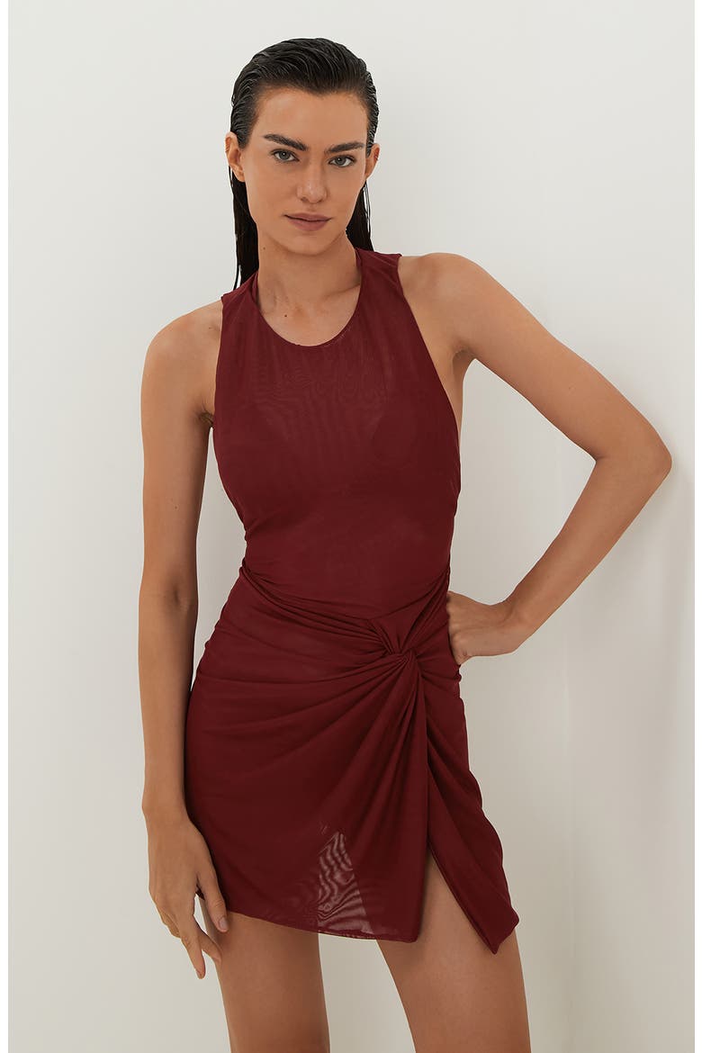 Mila Short Cover-Up Dress, Alternate, color, RED