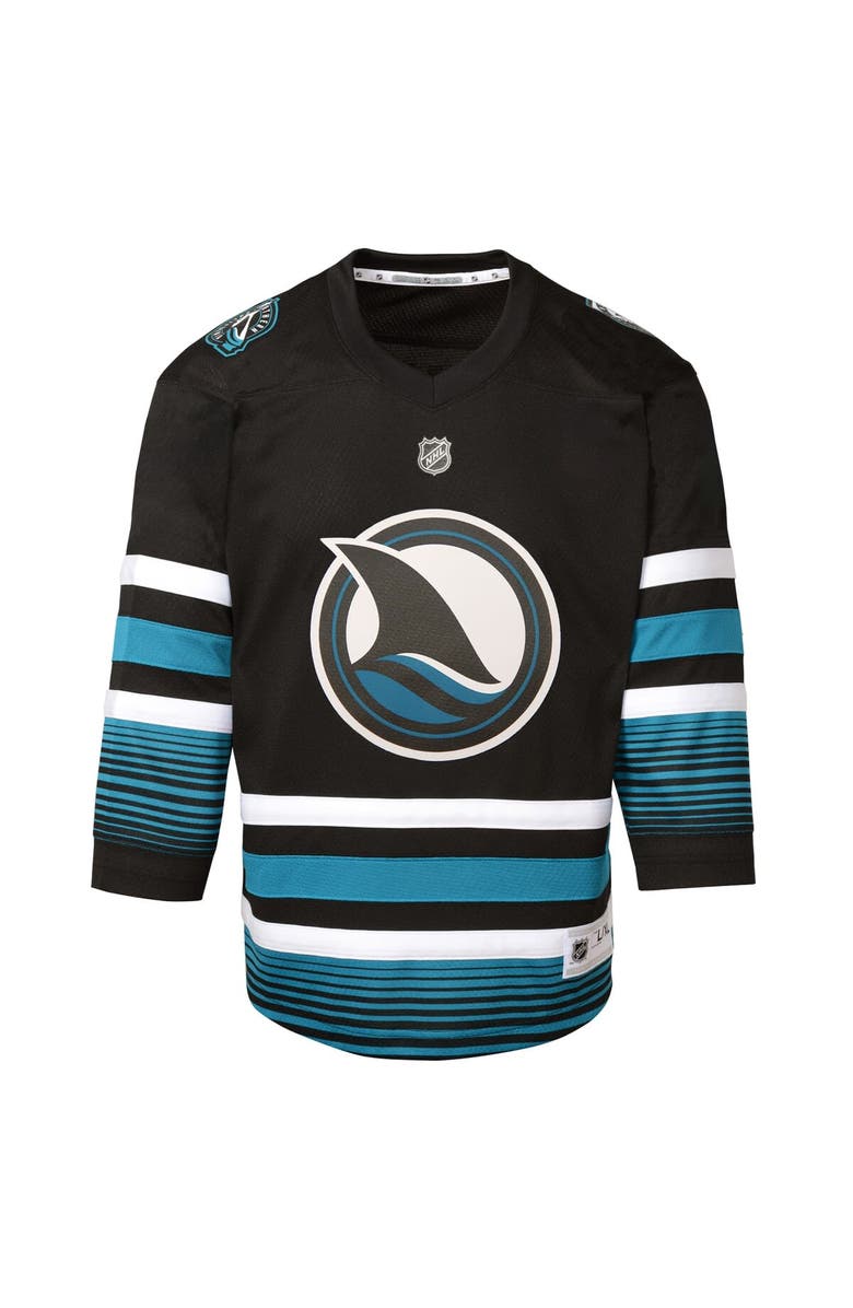 Outerstuff Preschool Black San Jose Sharks Alternate Replica Jersey, Alternate, color, 
