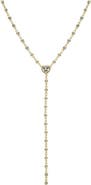 BY ADINA EDEN CZ Bezeled All Around Lariat Necklace