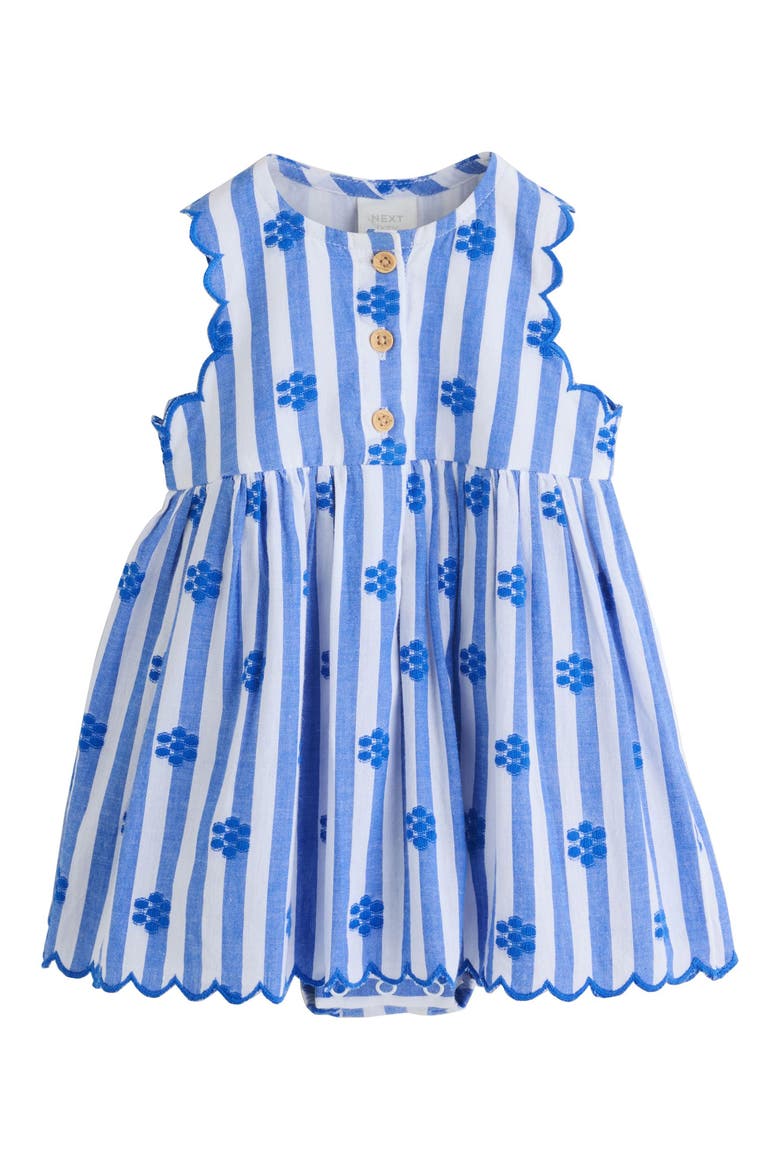 Kids' Stripe Frill Sundress, Main, color, BLUE