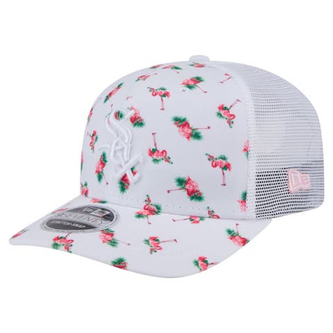 Men's New Era  White Chicago White Sox Flamingo Mesh Back 9SEVENTY Stretch-Snap Hat