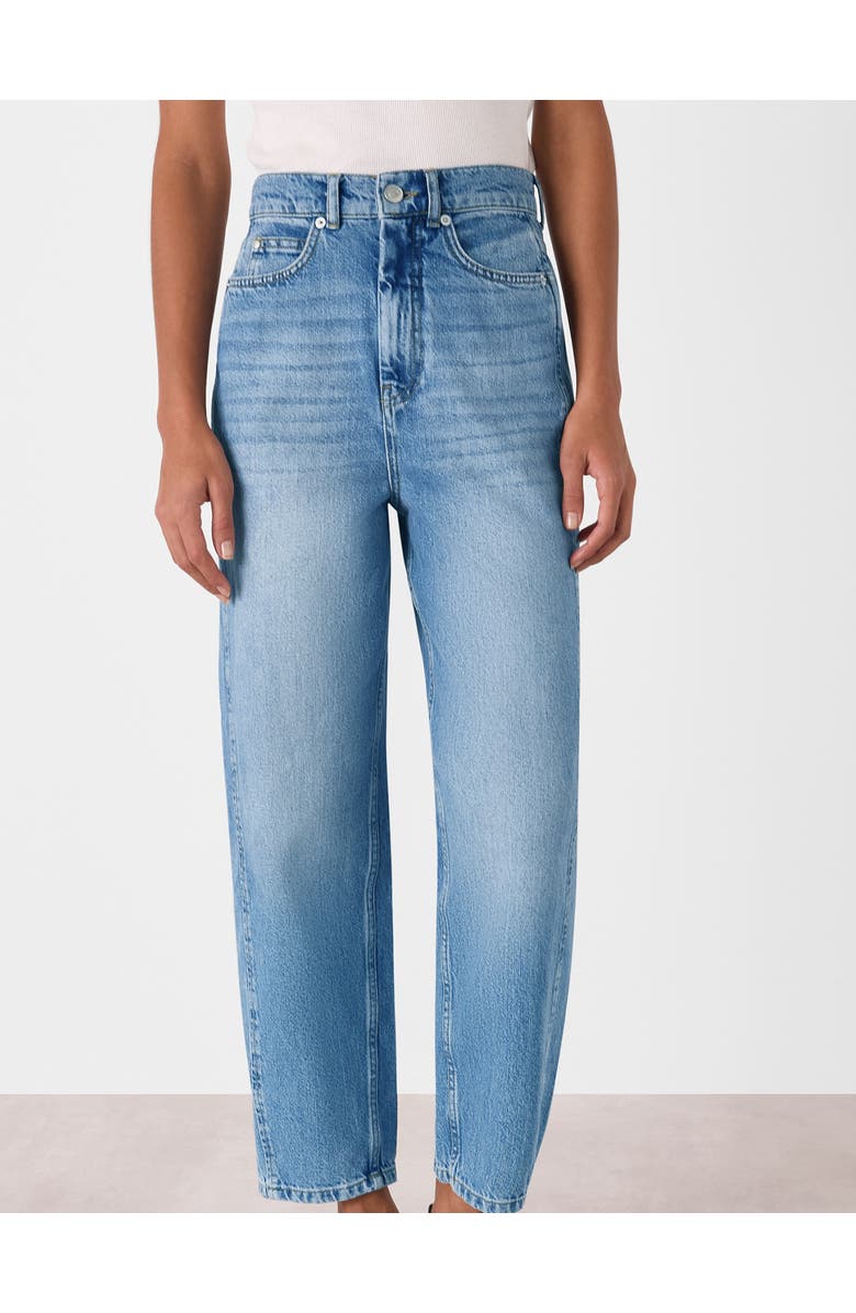 Whistles Authentic Barrel Leg Jean, Alternate, color, Light Wash