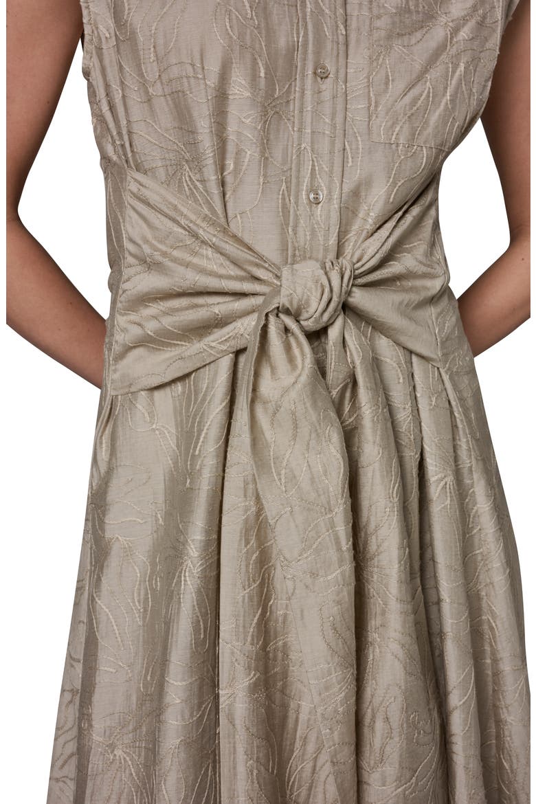 Embroidered Handkerchief Hem Midi Dress, Alternate, color, TUSCAN GREY