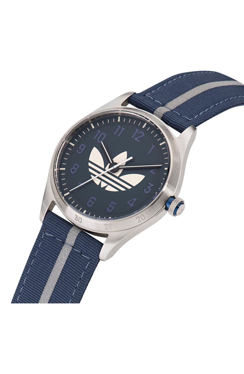 adidas Code Four Nylon Strap Watch, 42mm, Alternate, color, 