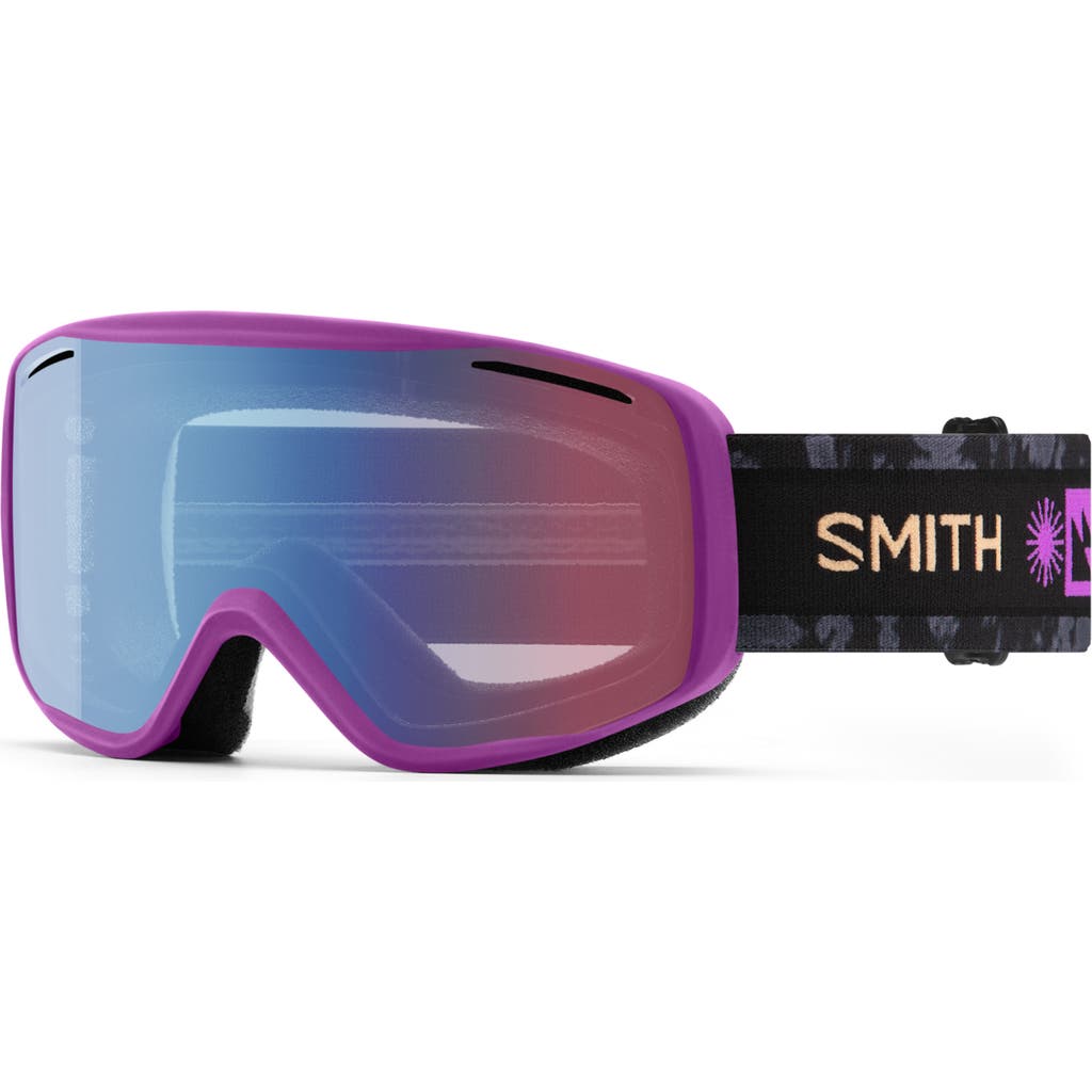 Smith Rally Cylindrical Carbonic-x Small Frame Snow Goggles In Vivid Violet/blue Sensor