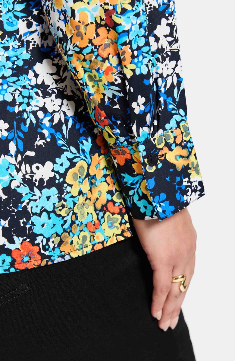 Foxcroft Katie Floral Print Cotton Button-Up Shirt, Alternate, color, 