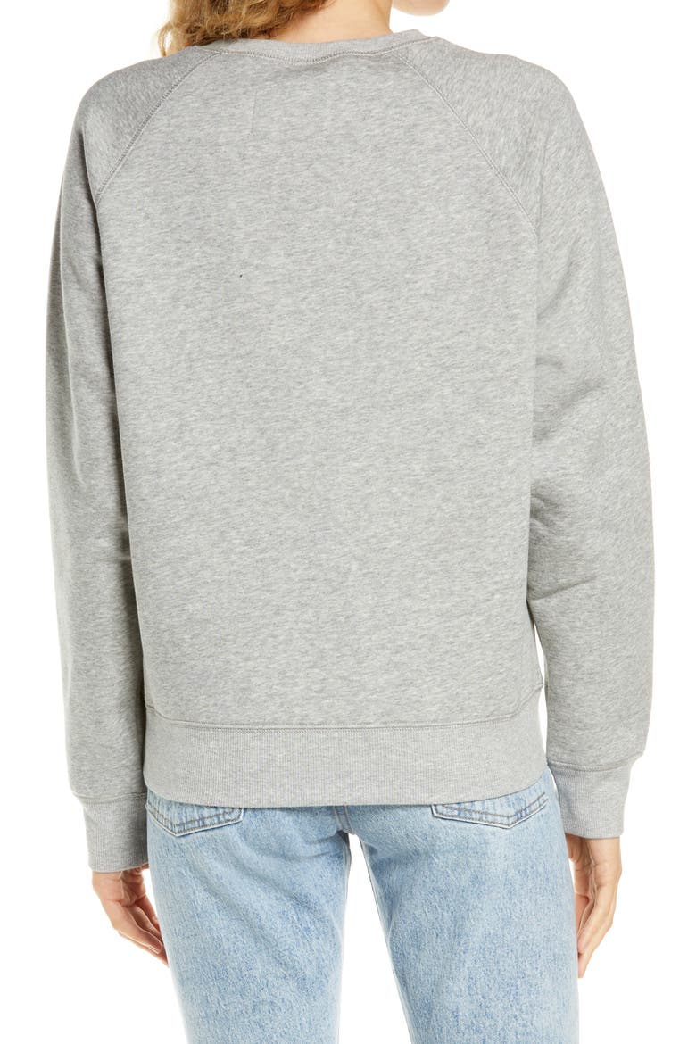 Collection Madeline Fuzzy Logo Graphic Sweatshirt, Alternate, color, GREY HEATHER / SONORA