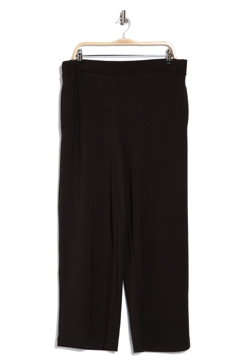 Scuba Wide Leg Pants, Alternate, color, BLACK