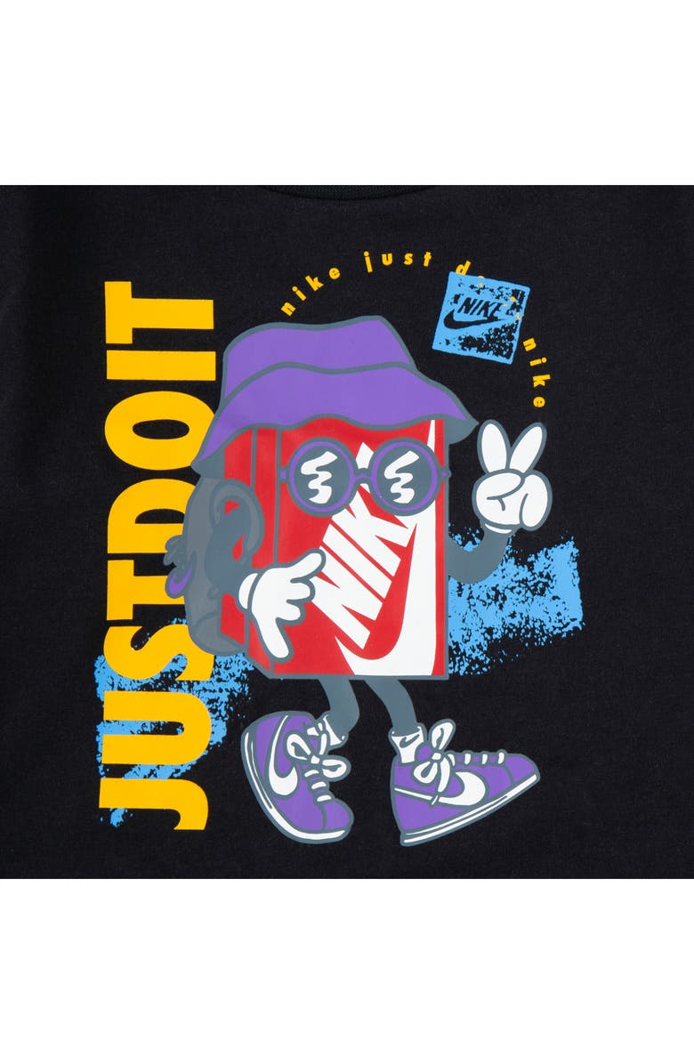 Nike Kids' Boxy Peace Long Sleeve Graphic T-Shirt, Alternate, color, Black