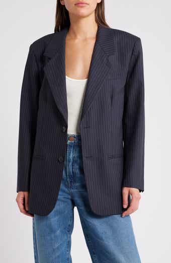 FRAME Grandfather Pinstripe Blazer