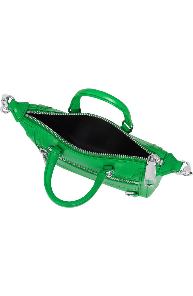 Rebecca Minkoff Micro Mini M.A.B. Leather Crossbody Bag, Alternate, color, Acid Green