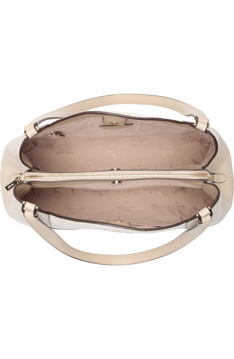 Kate Spade New York lena colorblock leather shoulder bag, Alternate, color, Light Sand Multi