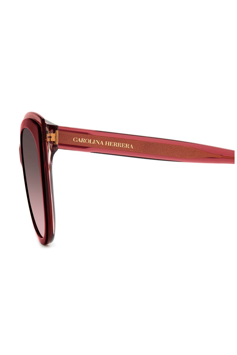 Her 0175/S 57mm Gradient Cat Eye Sunglasses, Alternate, color, BURGUNDY RED