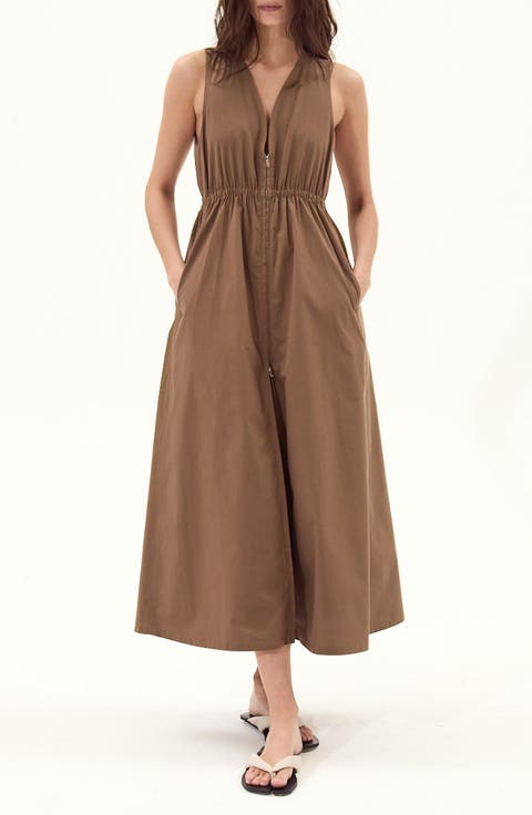 Rubbens Front Zip Sleeveless Maxi Dress