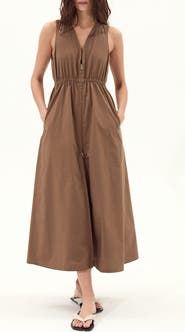 DELUC Rubbens Front Zip Sleeveless Maxi Dress