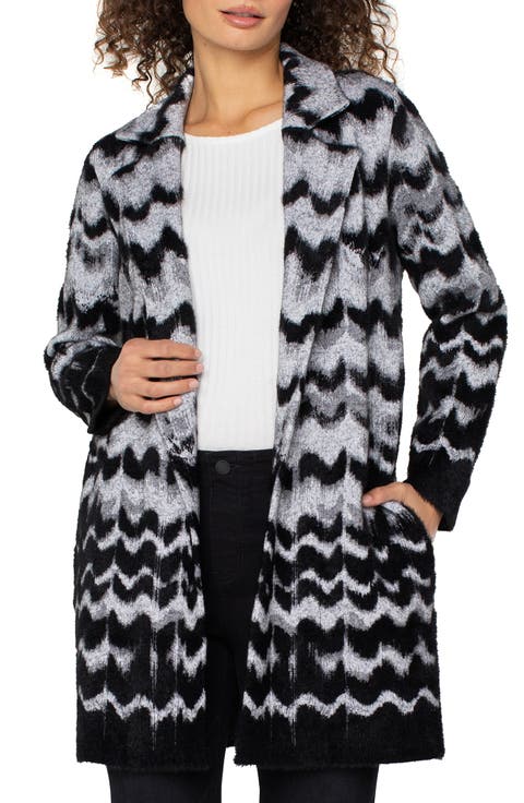 Pattern Sweater Coat
