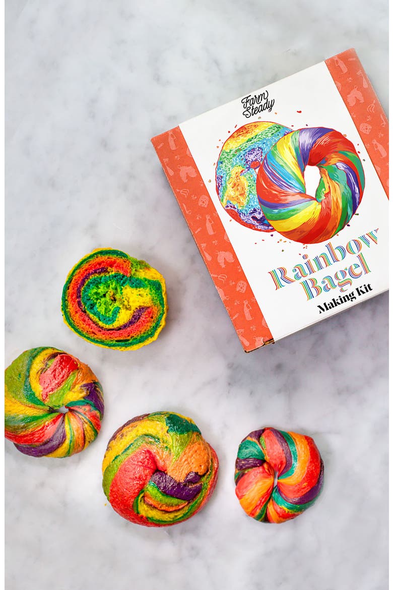 FarmSteady Rainbow Bagel Making Kit, Alternate, color, RED