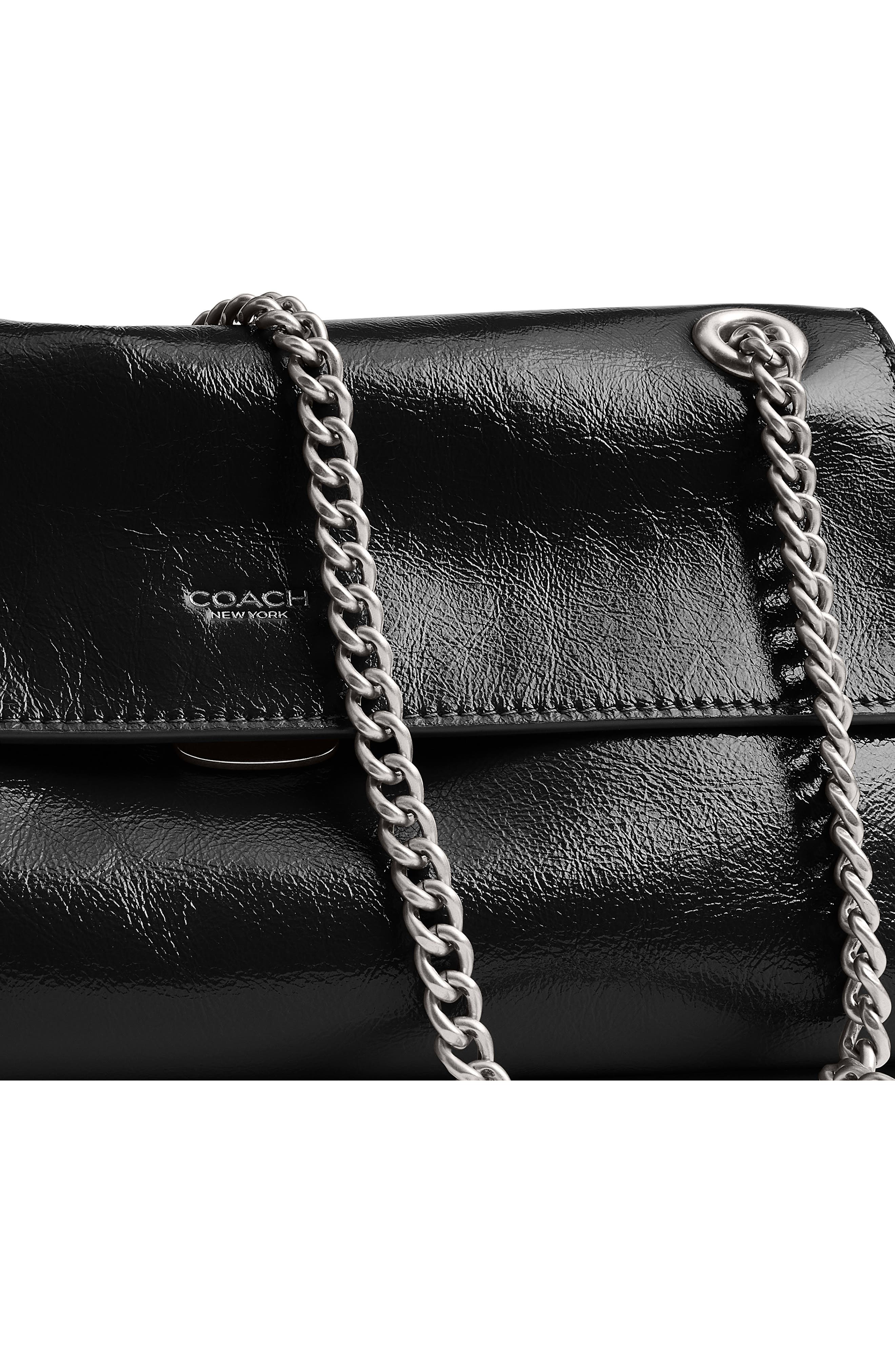 Chelsea 26 Glazed Leather Shoulder Bag, Alternate, color, LH/ BLACK