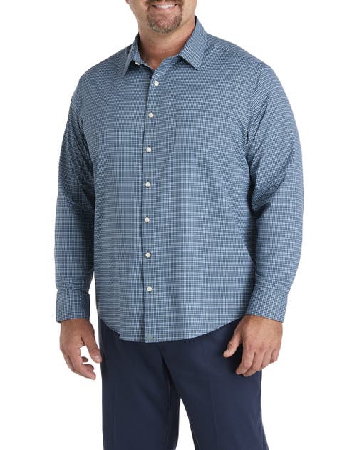 Big 
Tall Delune Plaid Performance Sport Shirt