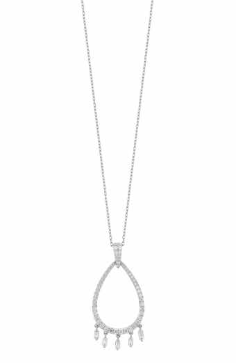 Gatsby 18K White Gold Diamond Open Teardrop Pendant Necklace - 0.55ct. (Nordstrom Exclusive)