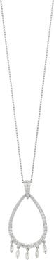 Bony Levy Gatsby 18K White Gold Diamond Open Teardrop Pendant Necklace - 0.55ct. (Nordstrom Exclusive)