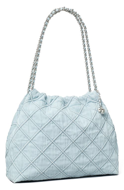 Tory Burch Fleming Soft Denim Shoulder Bag