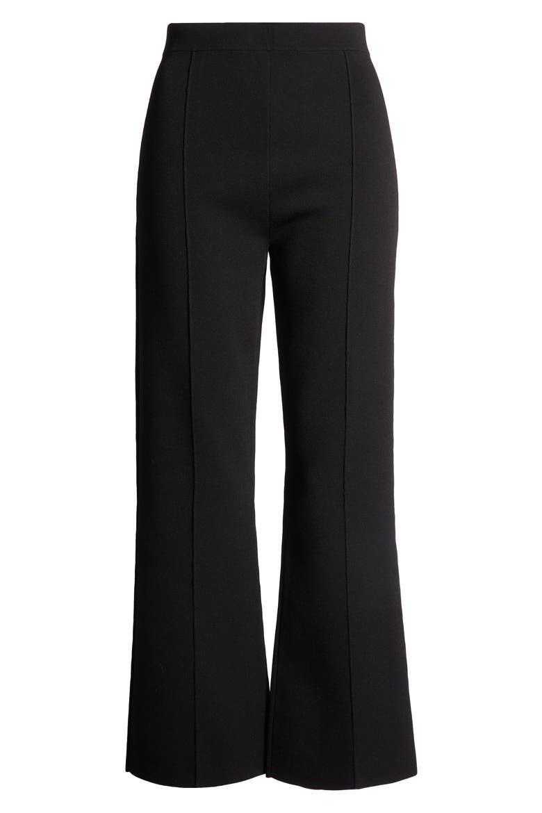 Ankle Cut Flare Pants, Main, color, BLACK