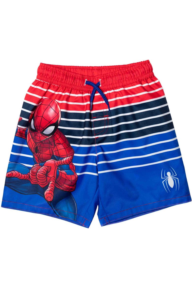 Spider-Man 2-Piece Rash Guard and Swim Trunks Set, Alternate, color, Spider Man Royal Blue