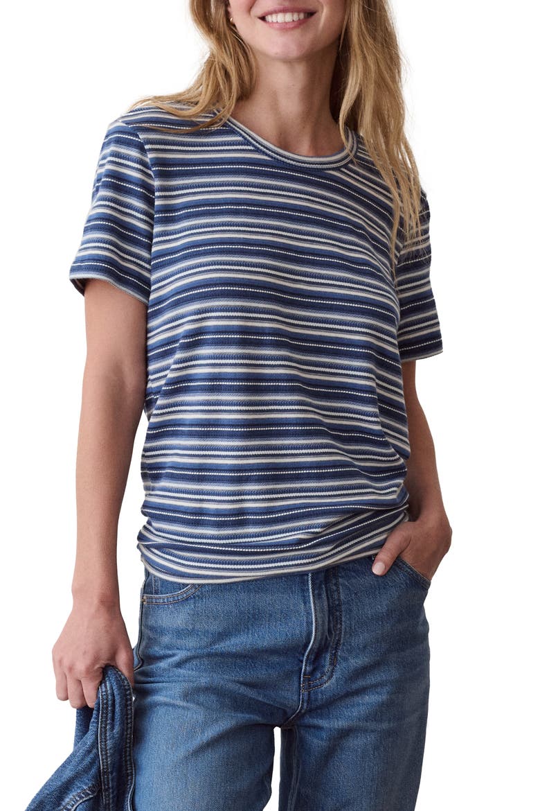 Jacquard Striped T-Shirt, Main, color, DAWN STRIPE