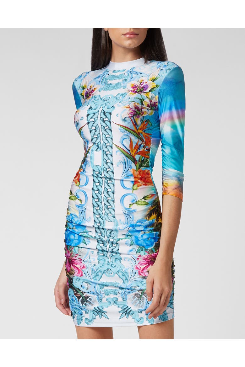 Short Dress Hawaii Women, Main, color, lightblue