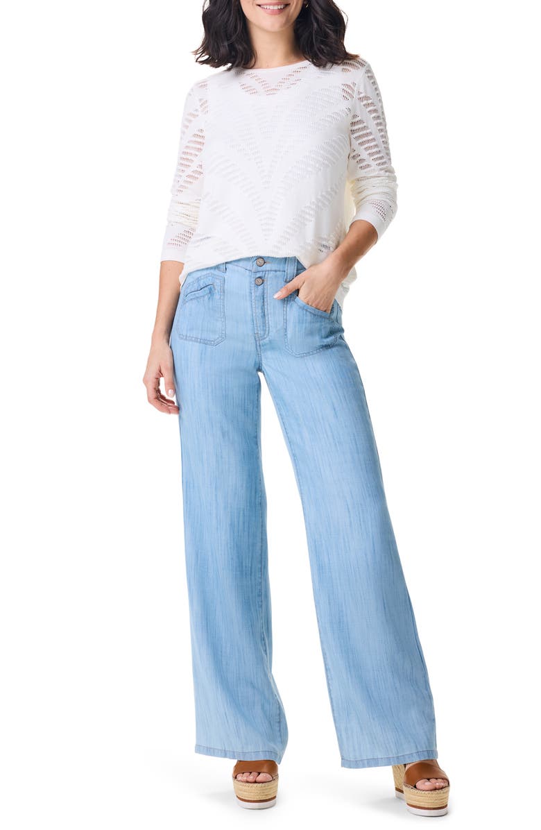 NIC+ZOE Placed Pointelle Stitch Sweater, Alternate, color, 