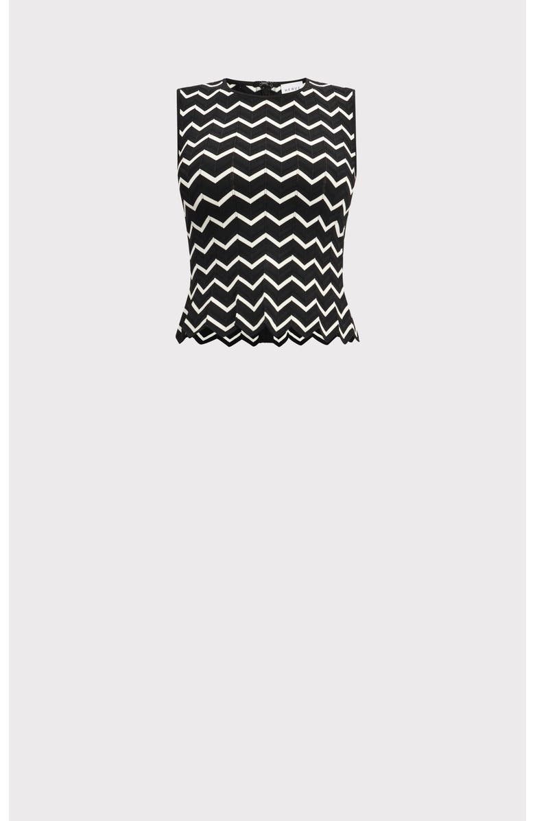 Herve Leger The Giana Top, Alternate, color, Alabaster Black
