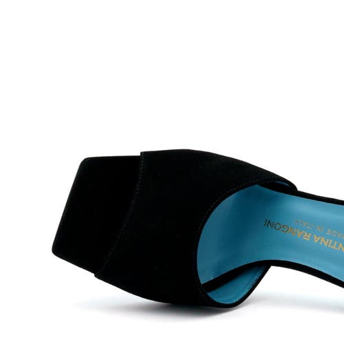 Valentina Rangoni Laura Slide Sandal In Black Mousse
