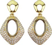 Panacea Pavé Cubic Zirconia Geometric Drop Earrings