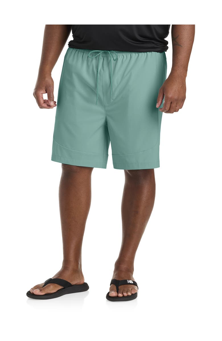Society of One by DXL Big & Tall Seamed Shorts, Main, color, Deep Sea Green