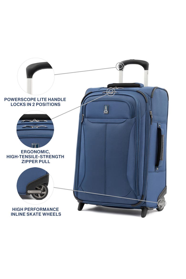 Tourlite Softside Expandable 22" Rollaboard Carry On Rollaboard Luggage, Alternate, color, Blue