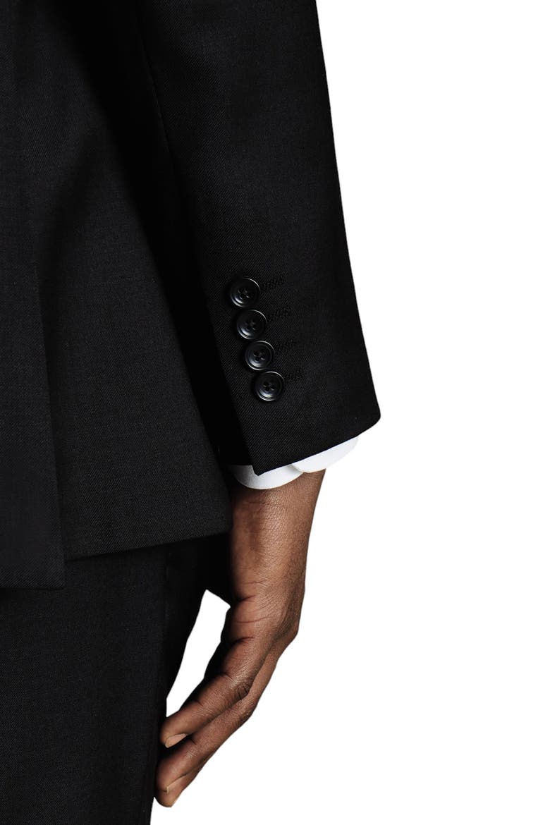 Slim Fit Twill Natural Stretch Suit Jacket, Alternate, color, BLACK
